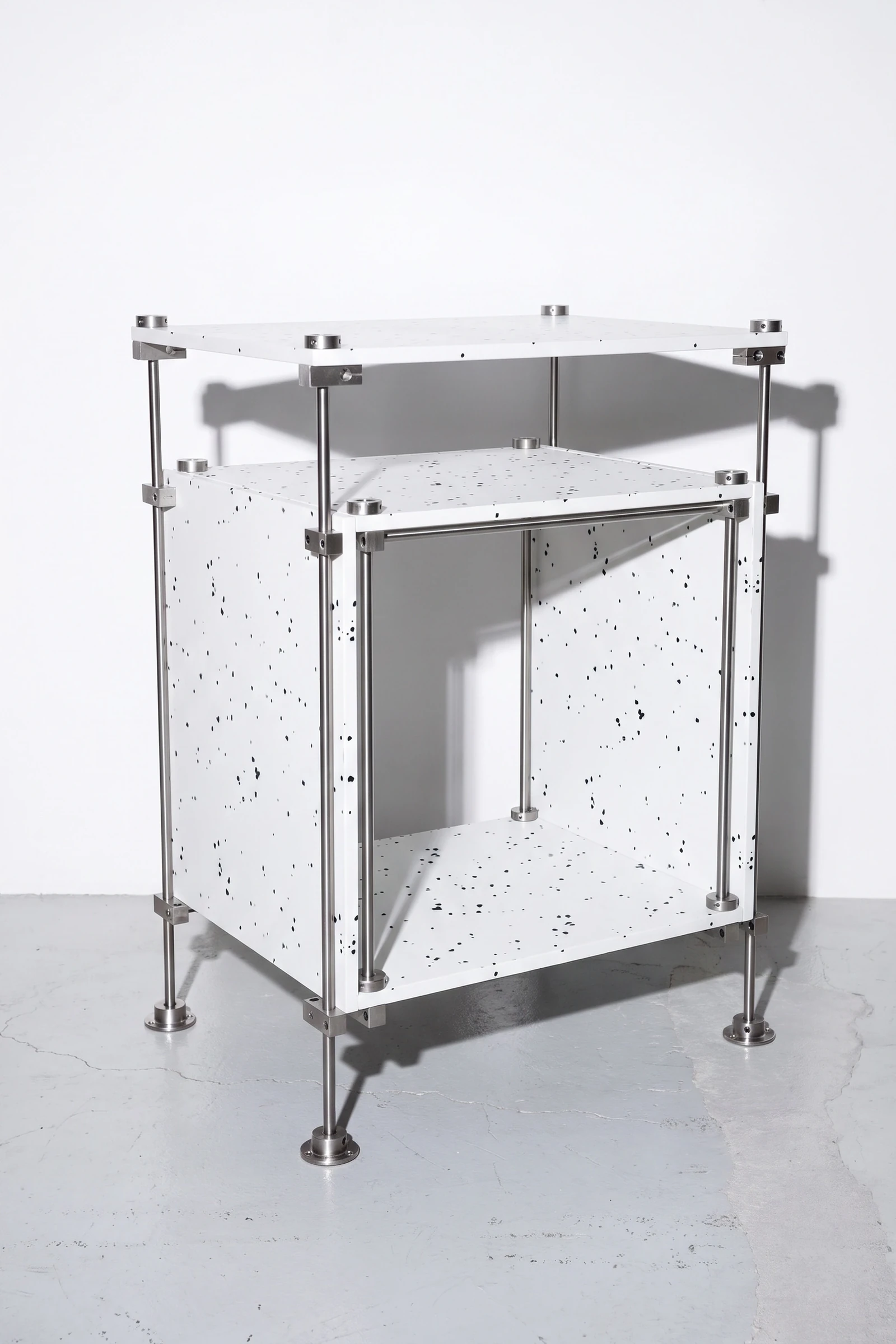 Sleepyhead, cube shelving 500, white, black flecks