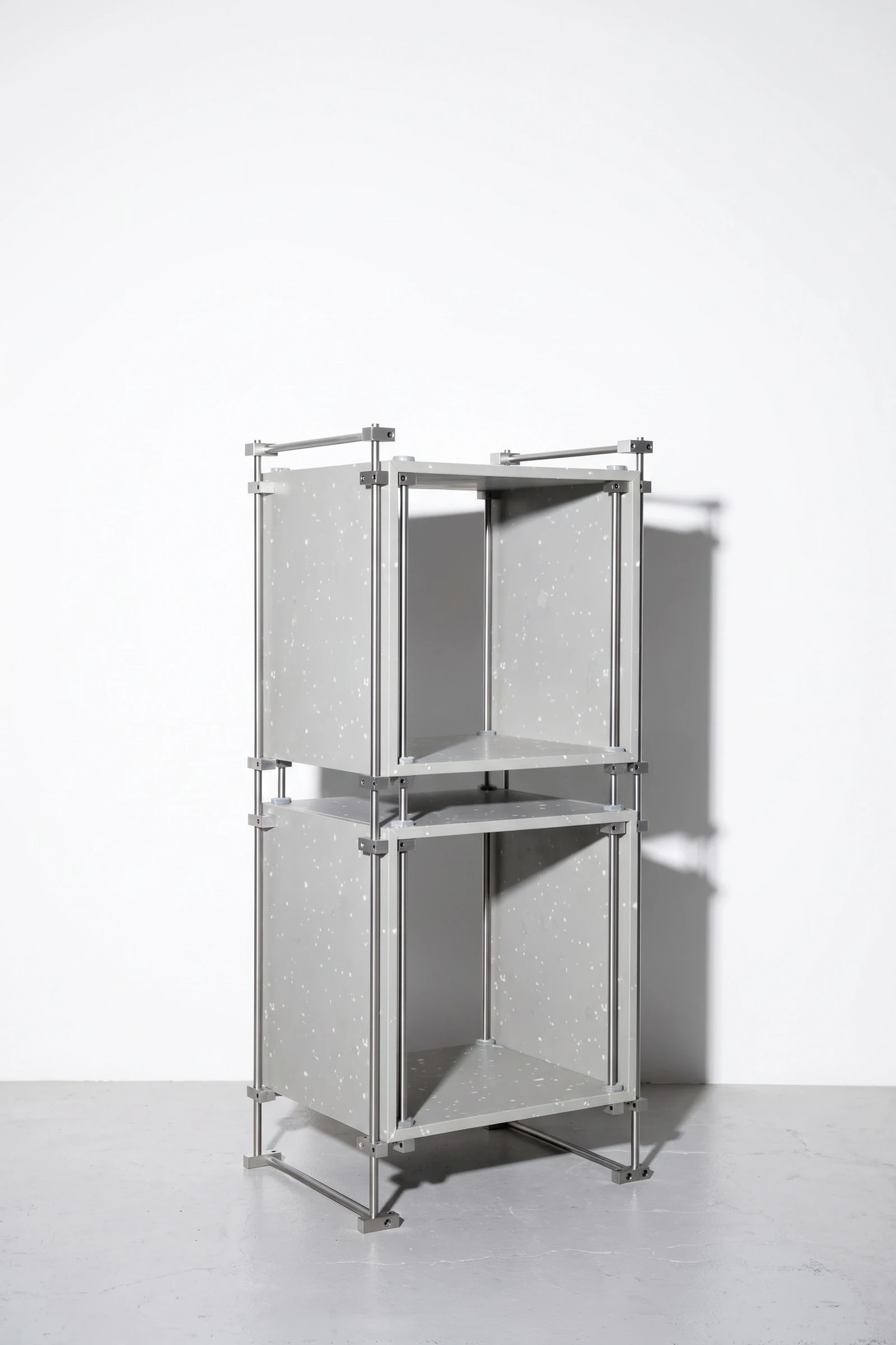 Audiophile, cube tower 100 cm, grey, white flecks