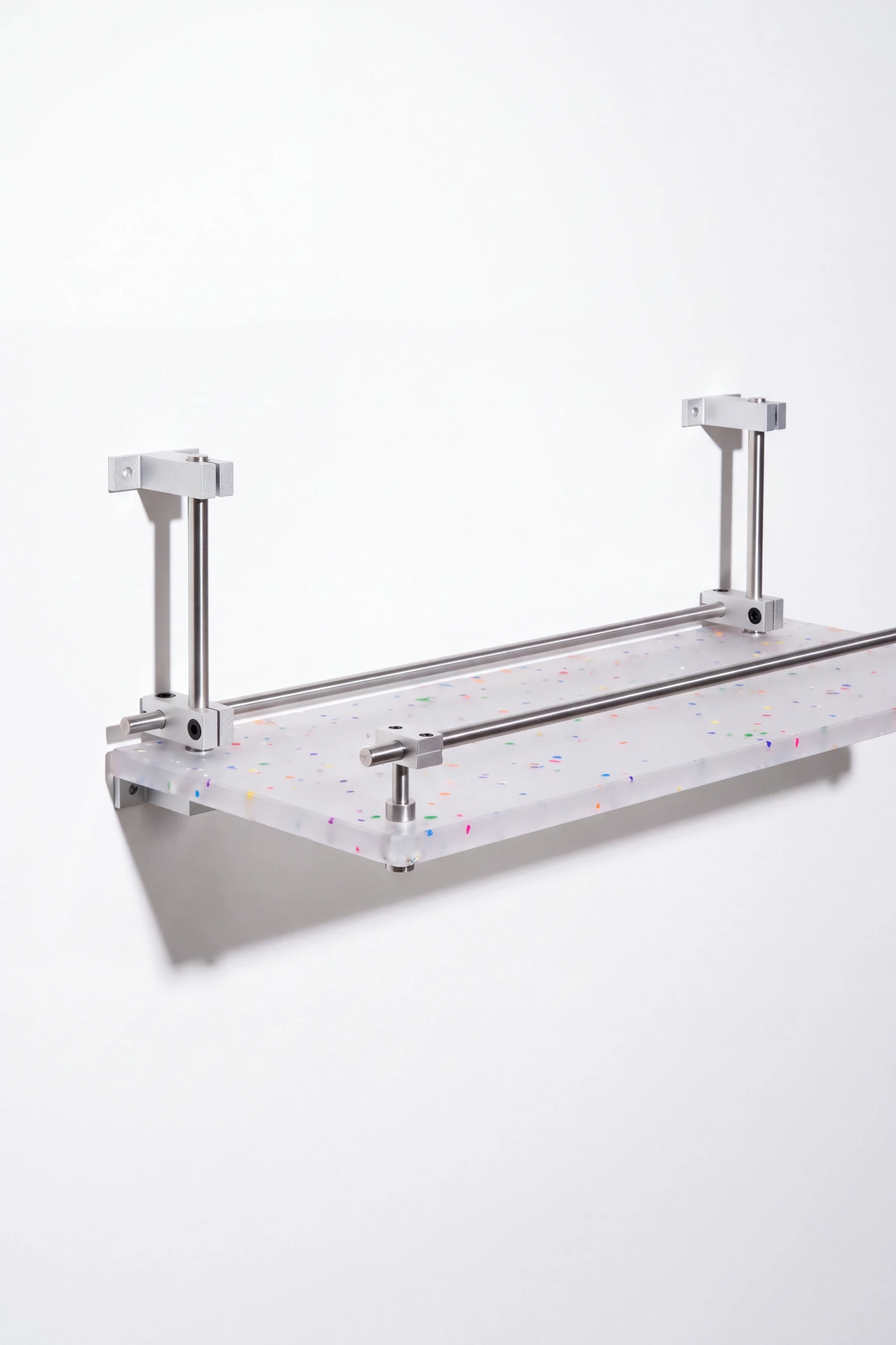Antiquarian, wall shelf, one tier 60 × 20, translucent, colour flecks